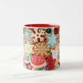 Kerstkoekjes Tweekleurige Koffiemok (Center)