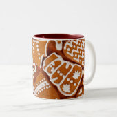 kerstkoekjes tweekleurige koffiemok (Voorkant rechts)