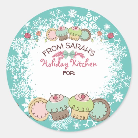 kerstkoekjes uit de keuken ronde sticker (Voorkant)