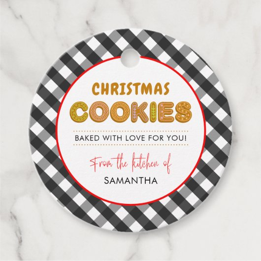 Kerstkoekjes uit de keuken van bedankjes labels (Voorkant)