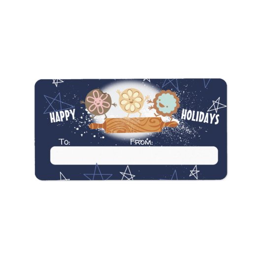 Kerstkoekjes uit de keuken van cadeau sticker (Voorkant)