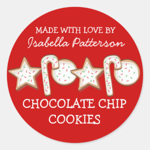 Kerstkoekjes uit de keukenroodjes ronde sticker