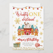 Kerstkoekjes uit het ontbijt Birthday Uitnodiging (Voorkant / Achterkant)