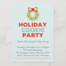Kerstkoekjes Uitwisselingsfeest Uitnodiging