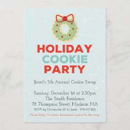 Kerstkoekjes Uitwisselingsfeest Uitnodiging