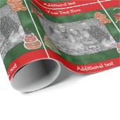 Kerstkoekjes Uw fotovakantie gepersonaliseerd Cadeaupapier (Rol Hoek)