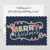 Kerstkoekjes vakantie bakken cadeaubon feestdagenkaart (Voorkant / Achterkant)