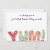 Kerstkoekjes vakantie bakken cadeaubon feestdagenkaart (Achterkant)