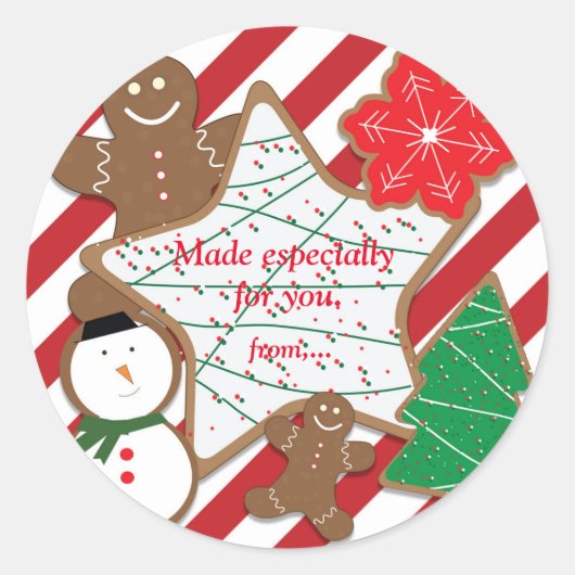 Kerstkoekjes Vakantie Feest Uitwisseling Sticker (Voorkant)