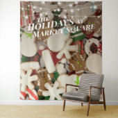 Kerstkoekjes Vakantiefoto Achtergrond Wandkleed (In situ)