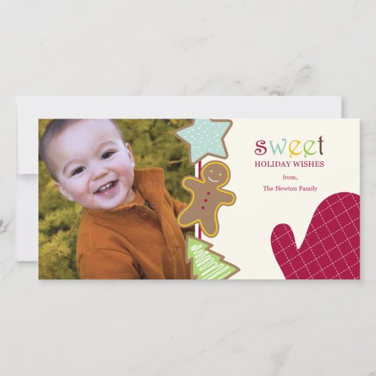 Kerstkoekjes Vakantiefotokaarten Feestdagenkaart (Voorkant)
