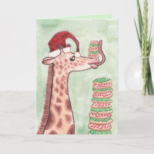 Kerstkoekjes van de giraffe kaart (Voorkant)