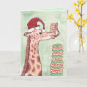 Kerstkoekjes van de giraffe kaart (Gele Bloem)