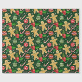 Kerstkoekjes van gemberkoek cadeaupapier (Vlak)