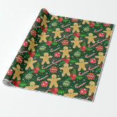 Kerstkoekjes van gemberkoek cadeaupapier (Uitgerold)