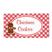 Kerstkoekjes van gemberkoek Labels (Voorkant)