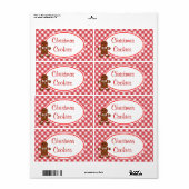 Kerstkoekjes van gemberkoek Labels (Full Sheet)