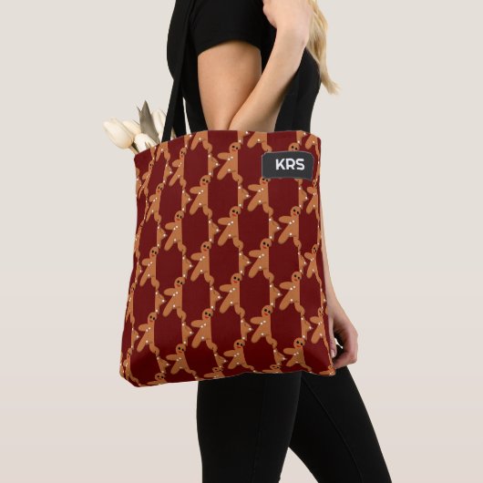 Kerstkoekjes van peperkoek - je naam / initialen tote bag (Dichtbij)