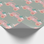  kerstkoekjes van Truck Groovy Roze Cadeaupapier (Hoek)