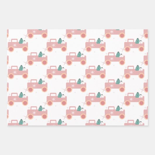  kerstkoekjes van Truck Groovy Roze Inpakpapier Vel (Voorkant 3)