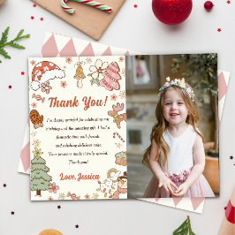 Kerstkoekjes Verjaardag Dank u kaartfoto Bedankkaart