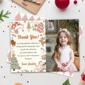 Kerstkoekjes Verjaardag Dank u kaartfoto Bedankkaart