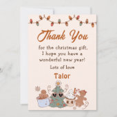 Kerstkoekjes Verjaardagsfeest Dank Je Kaart (Voorkant)