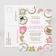 Kerstkoekjes Verjaardagsfeest Roze en Groen