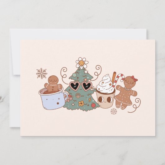 Kerstkoekjes Verjaardagsfoto Dank u kaart (Achterkant)