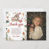 Kerstkoekjes Verjaardagsfoto Dank u kaart (Voorkant)