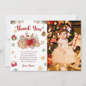 Kerstkoekjes Verjaardagsfoto Dank u kaart (Voorkant)