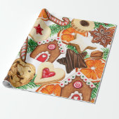 Kerstkoekjes Verpakkingspapier Cadeaupapier (Uitgerold)