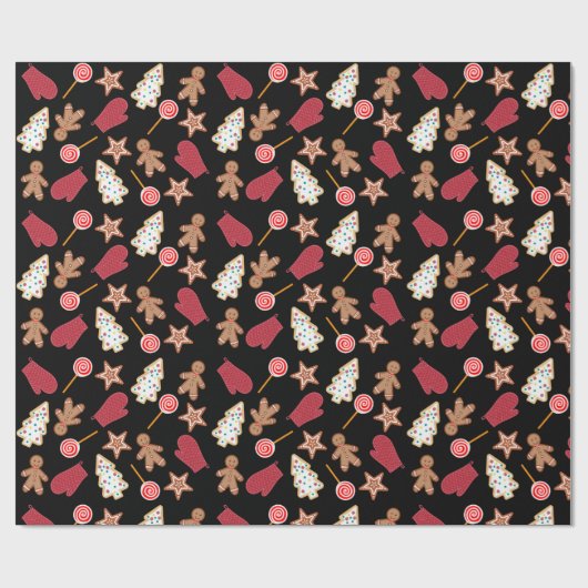 Kerstkoekjes Verpakkingspapier Cadeaupapier (Vlak)