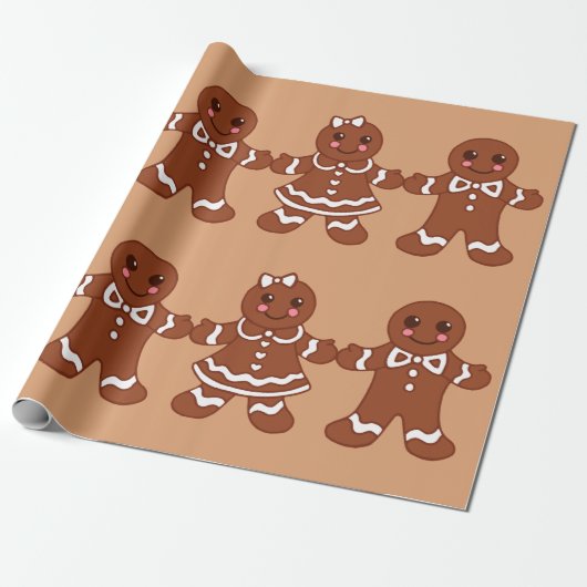 Kerstkoekjes Verpakkingspapier Cadeaupapier (Uitgerold)