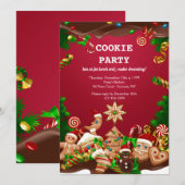 Kerstkoekjes versieren en uitwisselen kaart (Voorkant / Achterkant)