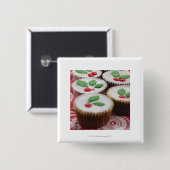 kerstkoekjes vierkante button 5,1 cm (Voorkant /achterkant)