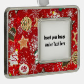 Kerstkoekjes voegen uw foto Geframed Ornament toe (Rechts)