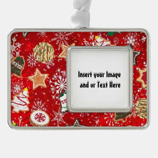 Kerstkoekjes voegen uw foto Geframed Ornament toe (Voorkant)
