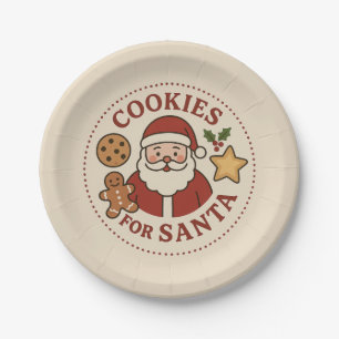 Kerstkoekjes voor Borden van Santa Paper Papieren Bordje