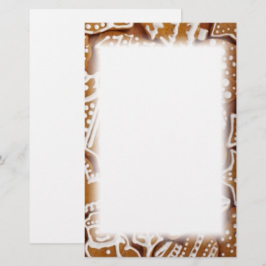 kerstkoekjes voor feestdagen briefpapier (Voorkant / Achterkant)