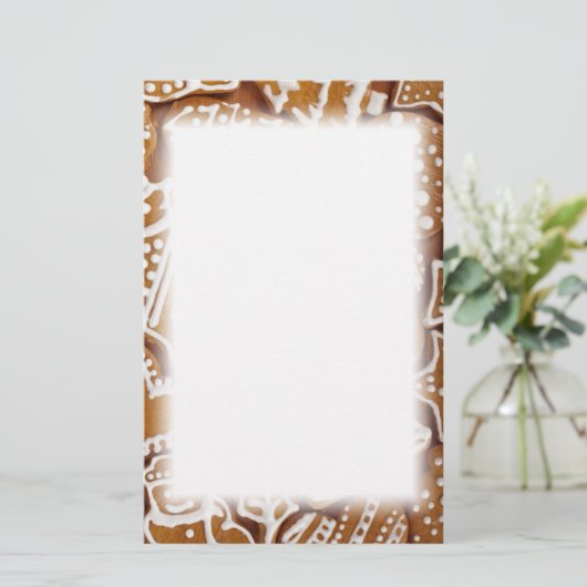 kerstkoekjes voor feestdagen briefpapier (Staand voorkant)