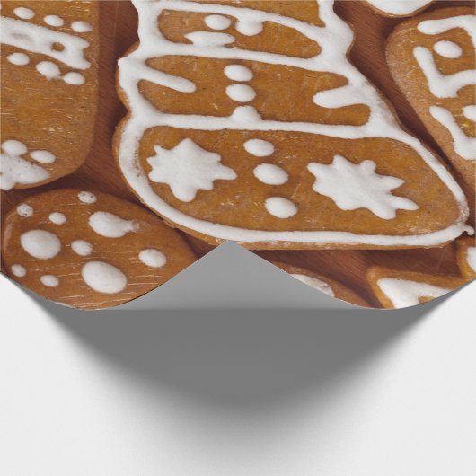 kerstkoekjes voor feestdagen cadeaupapier (Hoek)