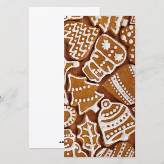 kerstkoekjes voor feestdagen feestdagenkaart (Voorkant / Achterkant)