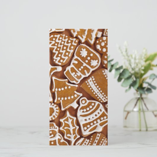 kerstkoekjes voor feestdagen feestdagenkaart (Staand voorkant)