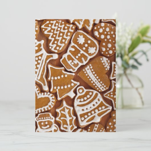 kerstkoekjes voor feestdagen feestdagenkaart (Staand voorkant)