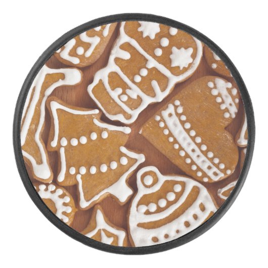 kerstkoekjes voor feestdagen hockey puck (Voorkant)