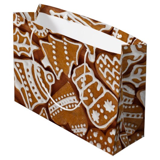 kerstkoekjes voor feestdagen large cadeautasje (Achterkant Gekanteld)
