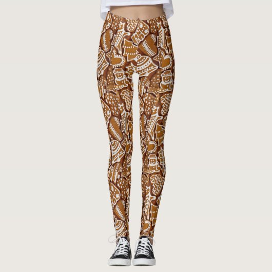 kerstkoekjes voor feestdagen leggings (Voorkant)
