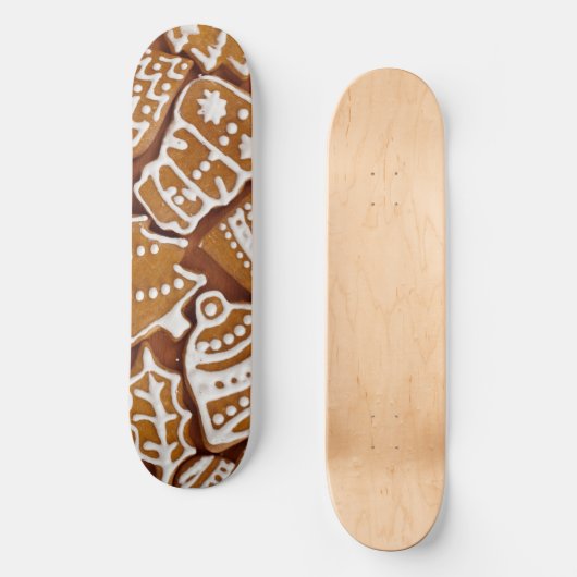 kerstkoekjes voor feestdagen persoonlijk skateboard (Voorkant)