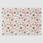 Kerstkoekjes voor feestdagen tissuepapier (Voorkant)